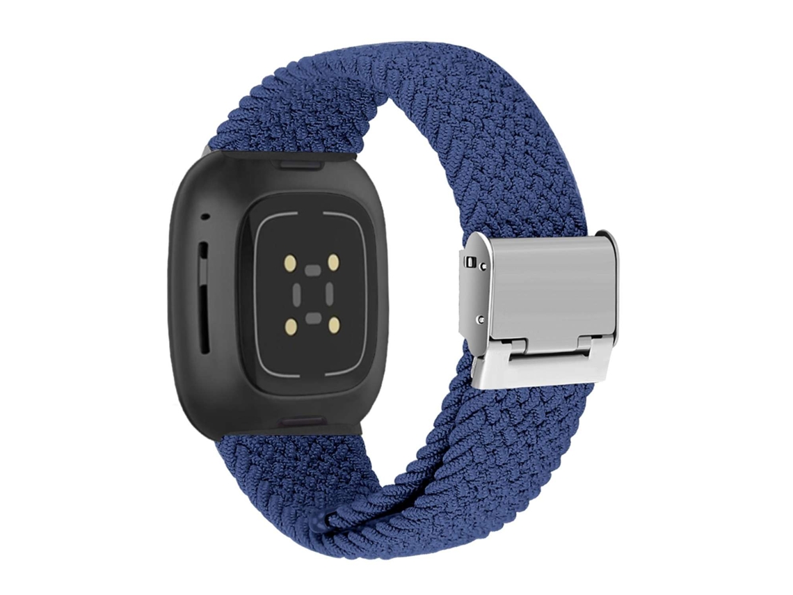 Bracelete Pulseira Entrançada Flexível para Fitbit by Google Versa Azul
