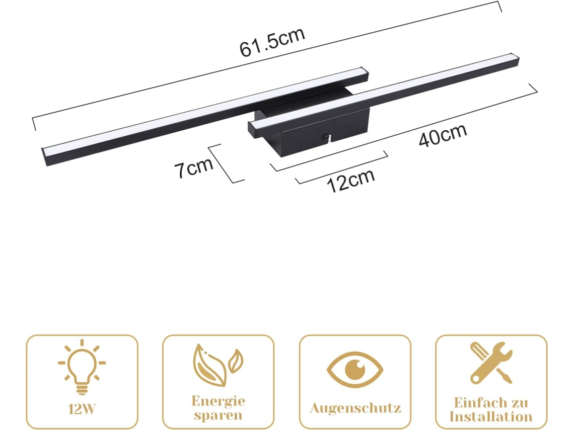 Plafon Led NETTLIFE Design Moderno 12w Preto