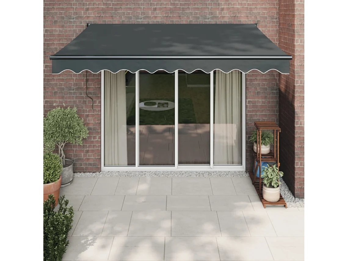 Vidaxl Toldo Retrátil Automático 3x2,5 M Antracite