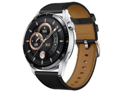 Bracelete Para Huawei Watch Gt 5 (41mm) - Couro - Botão De Pressão Preta