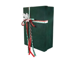 Caixa de Presente de Natal com Decoração de Maçã e Veludo Vermelho LAXISCREED