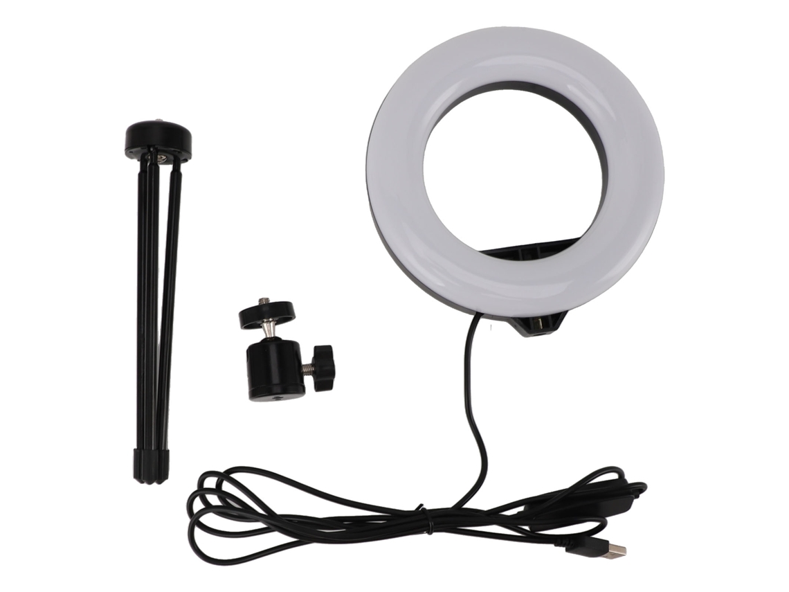 Rebe-anel De Luz Para Selfie Led Com 3 Cores E 10 Níveis De Brilho, Lâmpada De Preenchimento Com Tripé Para Streaming Ao Vivo E Maquiagem Usb 5v