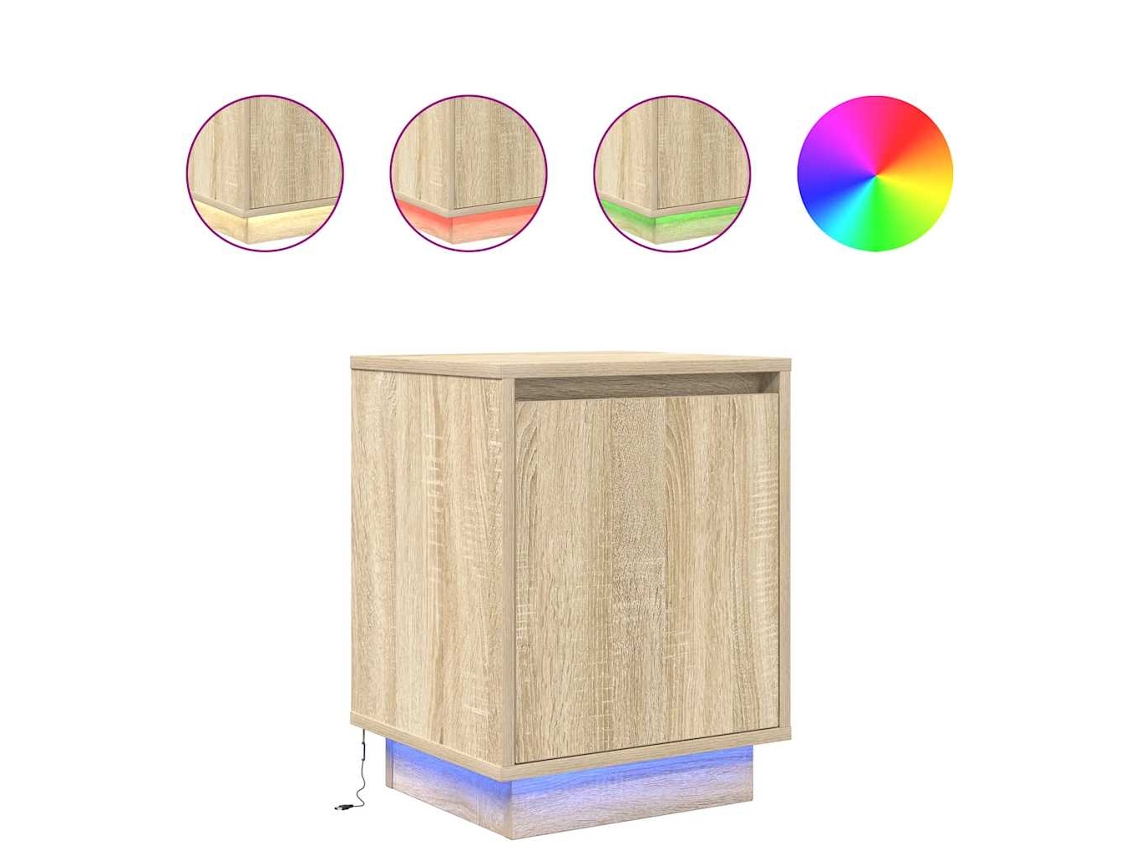 Bedside Cabinet, Bedside Cabinets Vidaxl Marrom Madeira Processada (n/a)