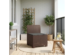 Vidaxl Sofá De Jardim 1 Lugar Com Almofada Look Rattan Pp Castanho