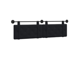 Cabeceira Suspensa Preto Veludo MAISON EXCLUSIVE