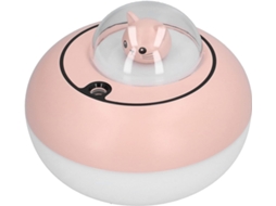 Umidificador De Mesa Pequeno Com Led, Branco E Rosa, Alimentado Por Usb, Silencioso, Colorido