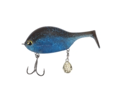 Isca Flexível Pvc com Lure para Água Salgada Azul Preto