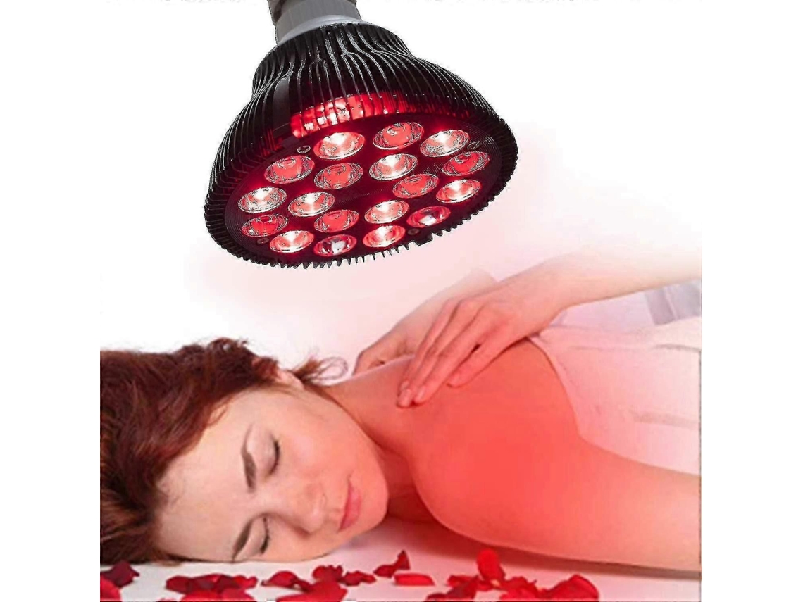 Lâmpada de Terapia com Luz Vermelha, Wolezek 54w 18 Leds, Dispositivo Infravermelha, Comb Inada Vermelha 660n GOKOCO