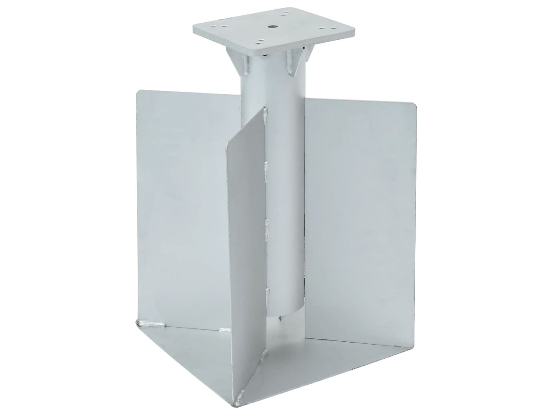 Vidaxl Base De Guarda-sol De Enterrar 27,5x27,5x45 Cm Aço Prateado