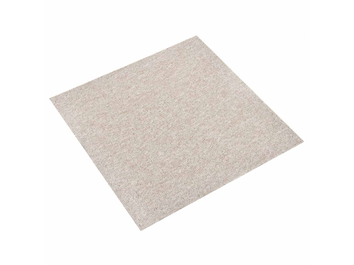 Conjunto 20 Placas De Carpete Vidaxl Bege Polipropileno (50 X 50 Cm)