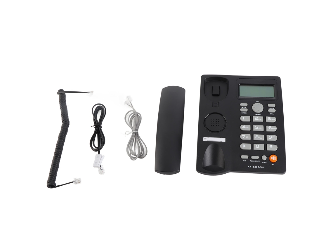 Telefone Fixo Com Id Chamada E Discagem Rápida Preto