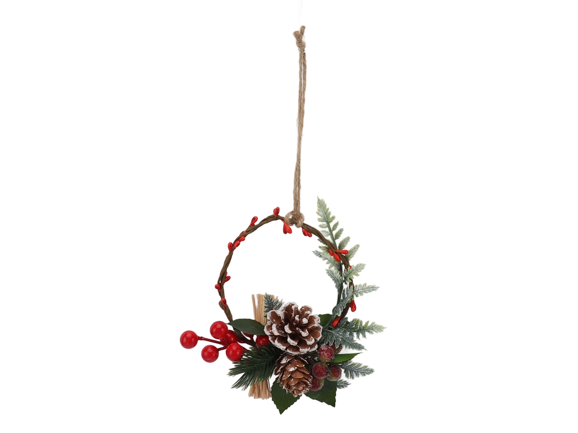 Guirlanda decorativa de Natal com pinha e fita para casa LAXISCREED