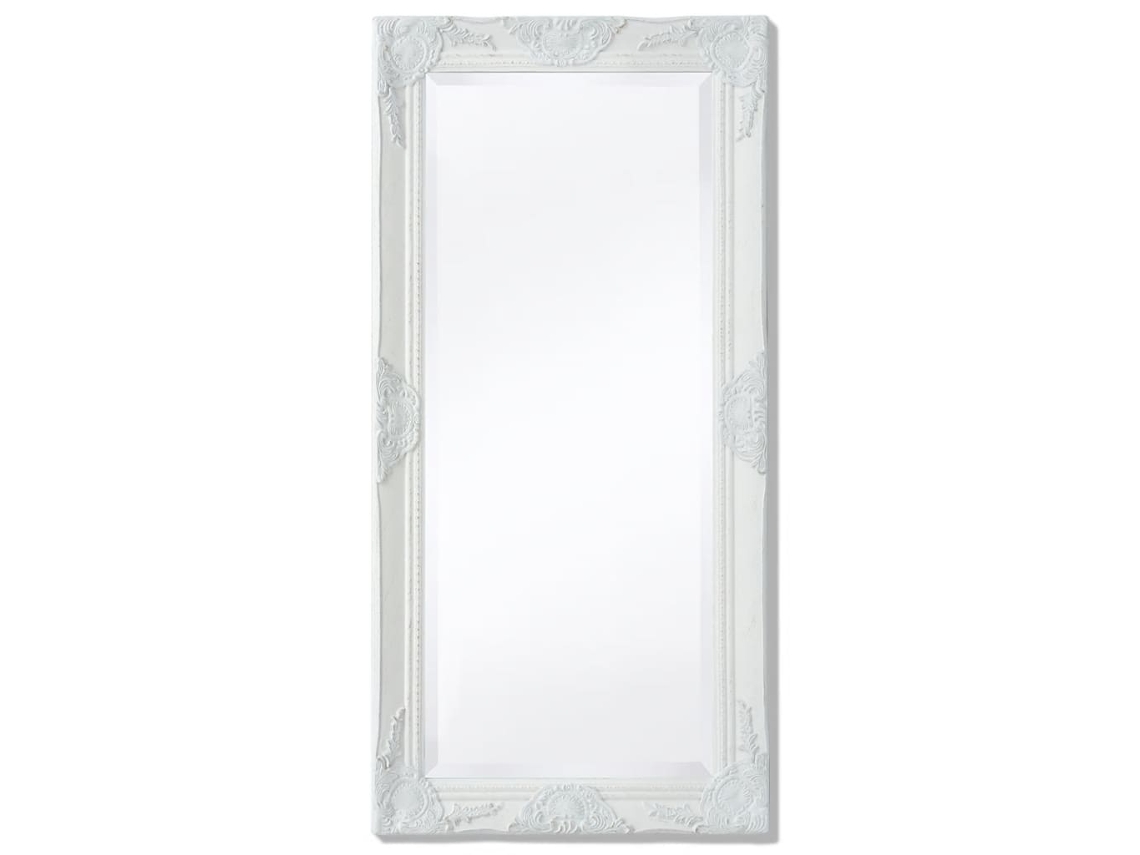 Vidaxl Espelho De Parede, Estilo Barroco, 100x50 Cm, Branco