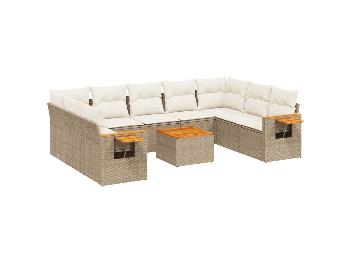 Garden Sofa Set, Garden Sofa Sets Vidaxl Bege Rattan / Vime (n/a)