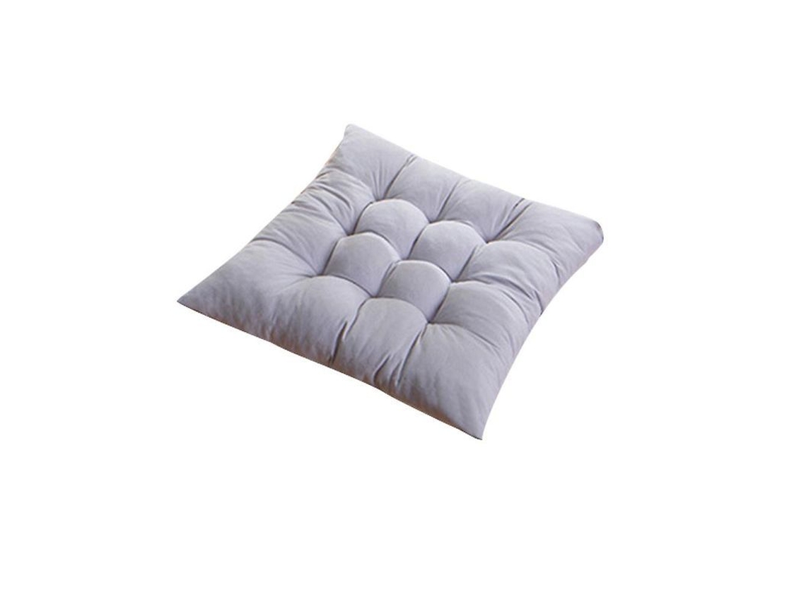 Cojín De Silla Cuadrado De Cor Solido 40x40cm Suave E Espesso Para Comedor Decoração Residencial Carro Hotel Gris