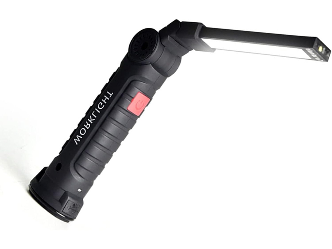 Lanterna Magnética Usb, Luz Led Recarregável Em Abs, Rotação De 360