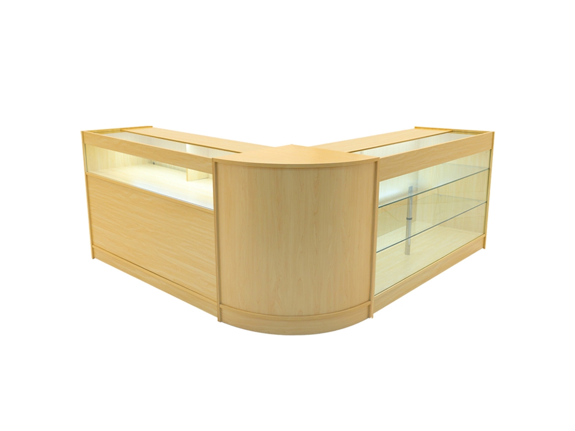 Conjunto de Balcões Comerciais MonsterShop Triton, Carvalho, K1500B1500CM60