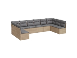 Garden Sofa Set, Garden Sofa Sets Vidaxl Bege Rattan / Vime (n/a)