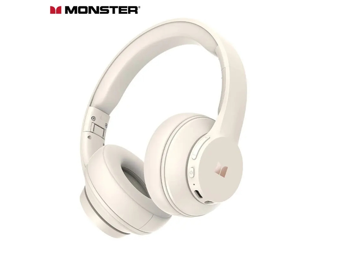 Auriculares Over-ear Sem Fio Bt Com Cancelamento De Ruído Ai Portáteis Monster Mission100