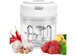 Mini Cortador De Botões Elétrico, Fatiador Completo E Picador Branco Aquaforge