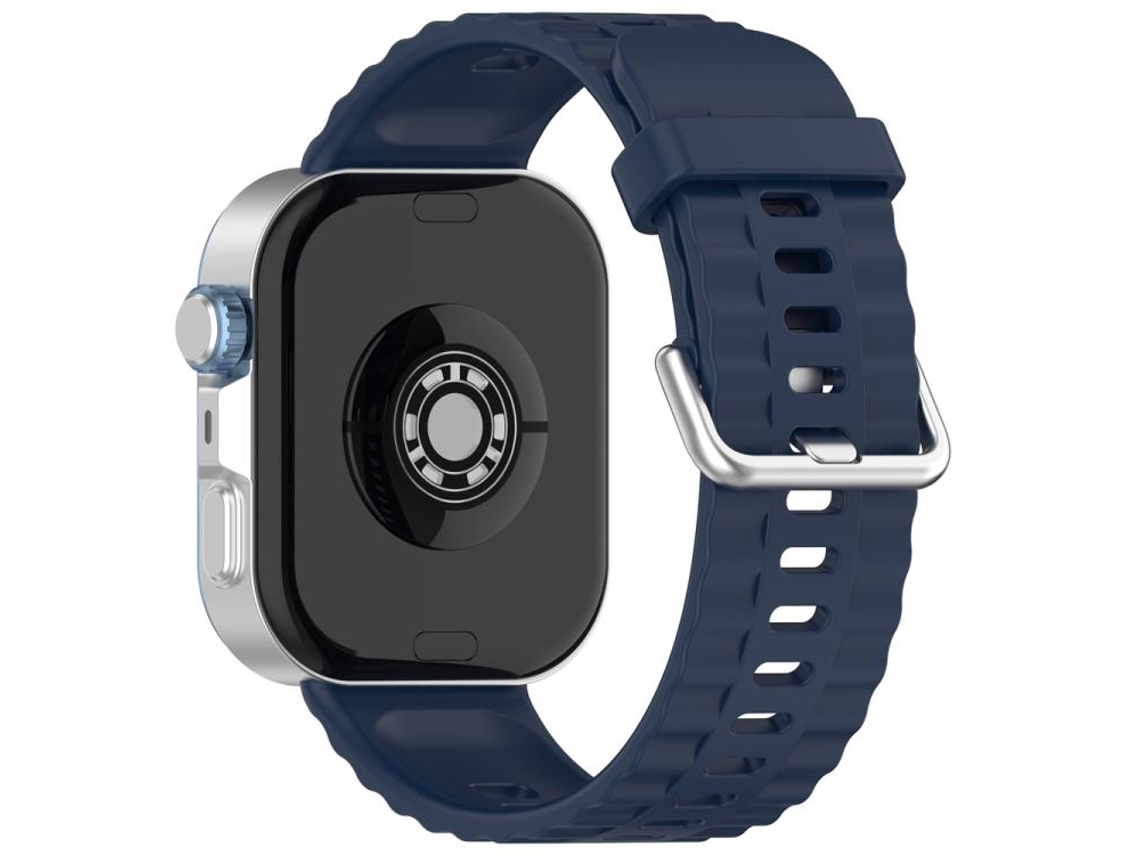 Bracelete para Huawei Watch Fit 4 Pro / Fit 4 / Fit 3 Silicone Cor Sólida Fivela Prateada Azul Meia noite XIAOMOYU