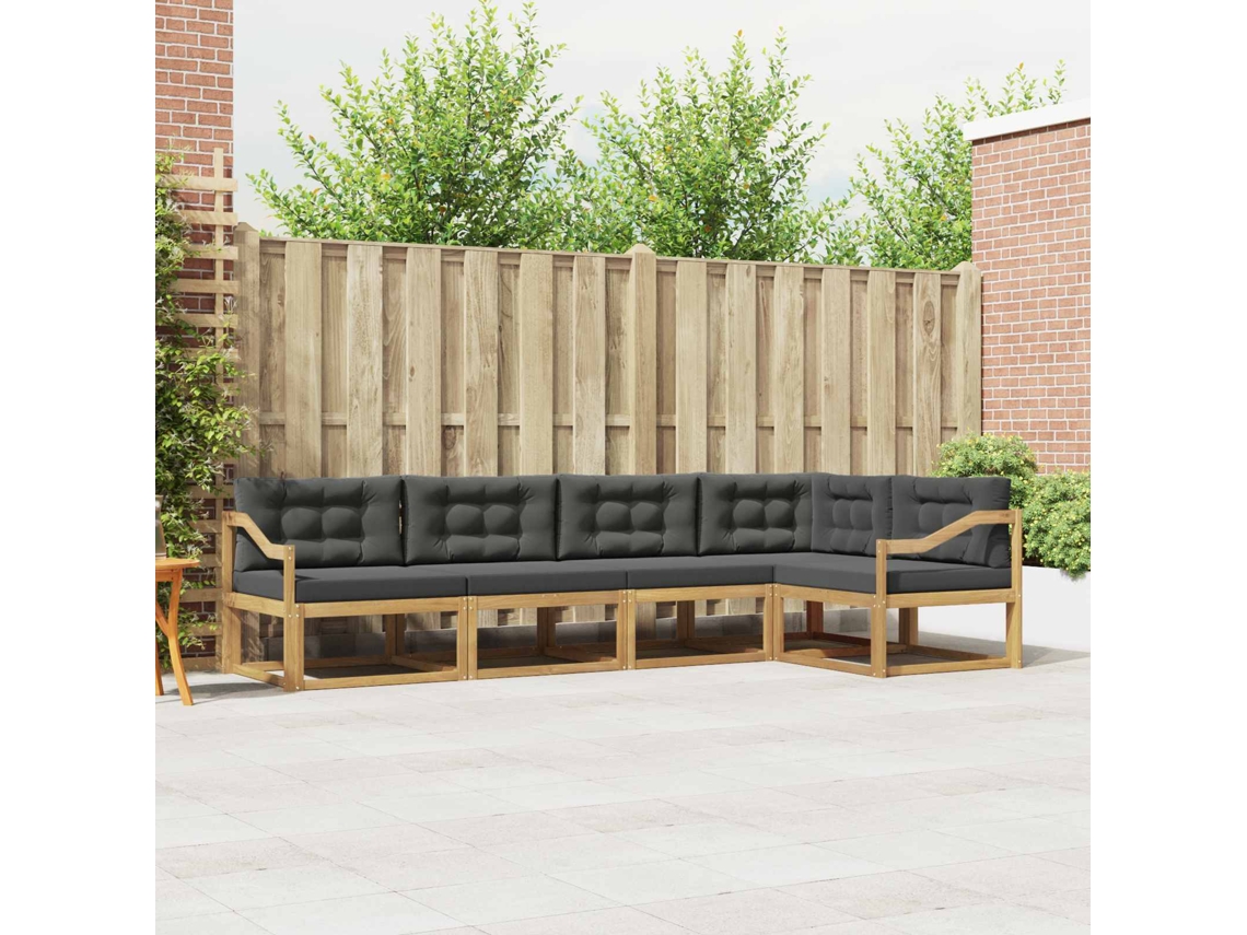 Vidaxl Conjunto De Sofás Para Exterior 4 Pcs Branco E Antracite