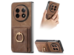 Capa De Celular Estilo Carteira Com Anel E Toque De Pele Retrô Para Oppo Find N5