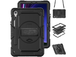 Capa Para Tablet Lurelia, Compatível Com Samsung. Galaxy Tab S11 Sm X736 (2025, Preto, Silicone, Função Sono, Proteção Antiquedas