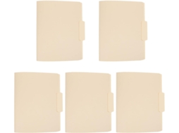 Pastas De Arquivo Em Papel Manila 210gsm, Tamanho Carta, Pacote Com 5 Unidades Para Organização Profissional