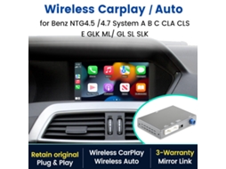 Módulo de retrofit multimédia para Mercedes Benz NTG4.5/4.7, Carplay e Android Auto sem fios, Mirrorlink JUNSUN