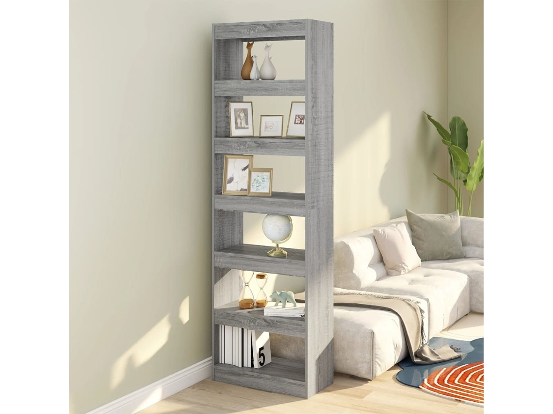 Vidaxl Estante/divisória 60x30x198 Cm Cor Sonoma Cinza