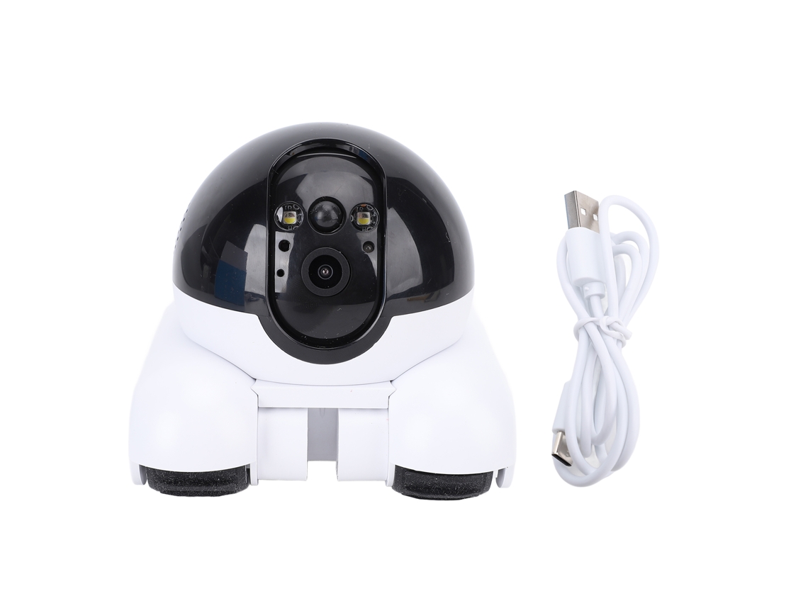 Câmara Móvel Para Mascotas Com Rodas 2mp Lente Dupla Controle Remoto App Voz Bidirecional 1080p Wifi Segurança Interior Para Gatos E Cães