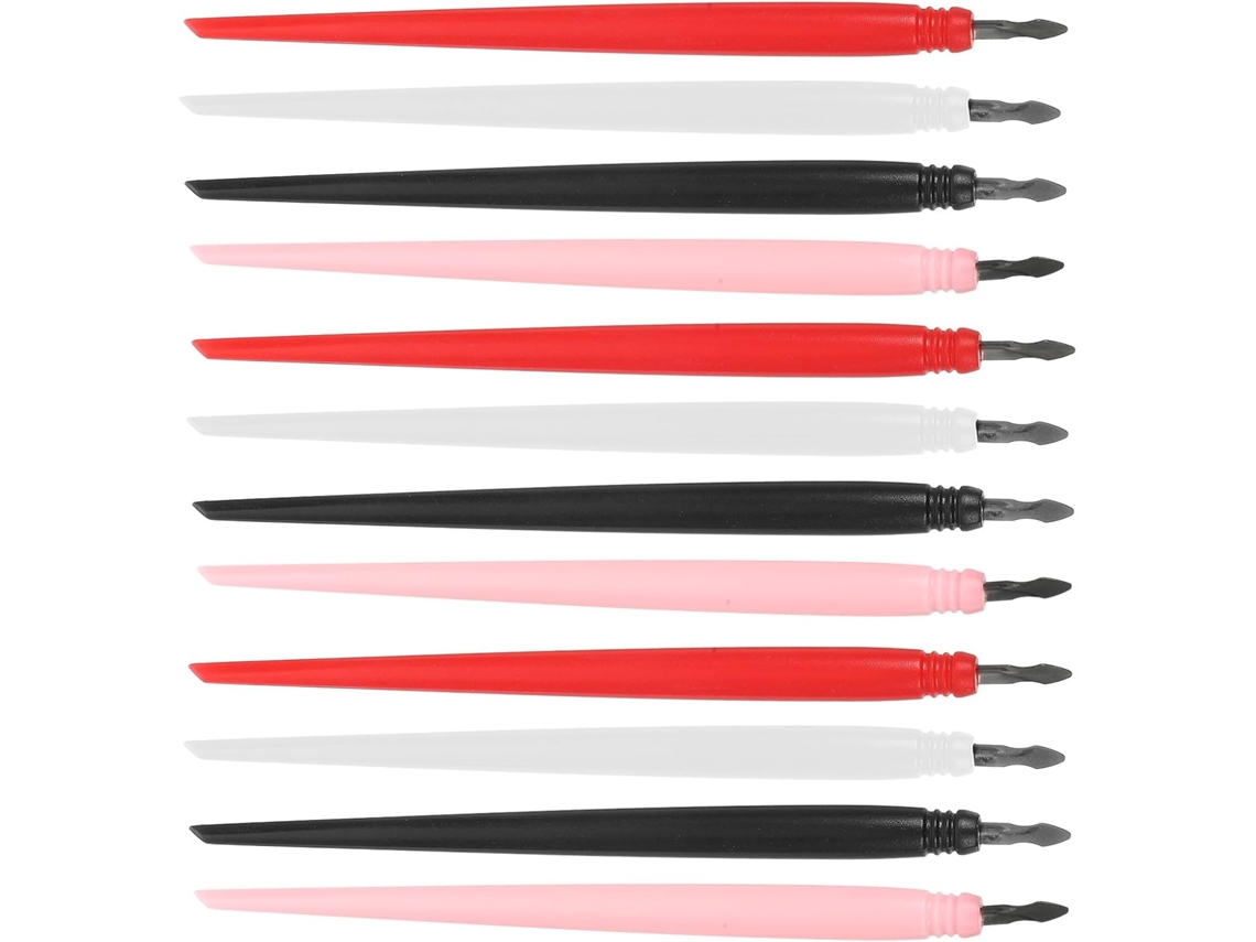 Lápis Para Raspar E Pintar Com Ponta De Metal, Pacote Com 12 Unidades