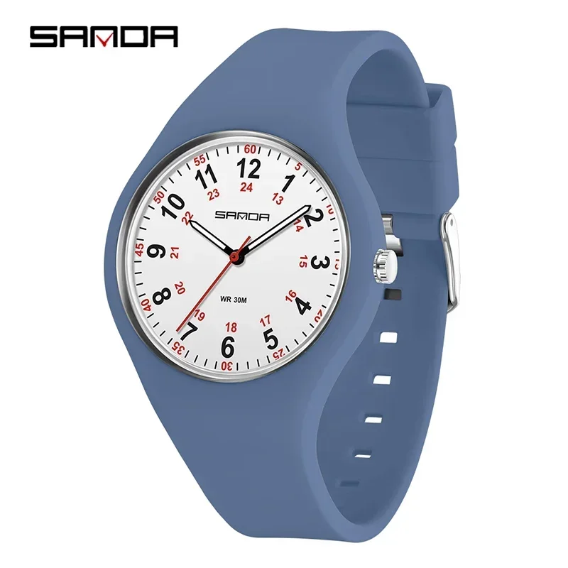 Relógio Infantil de Silicone com Desenho Animado Relógio de Quartzo MDUG (azul)