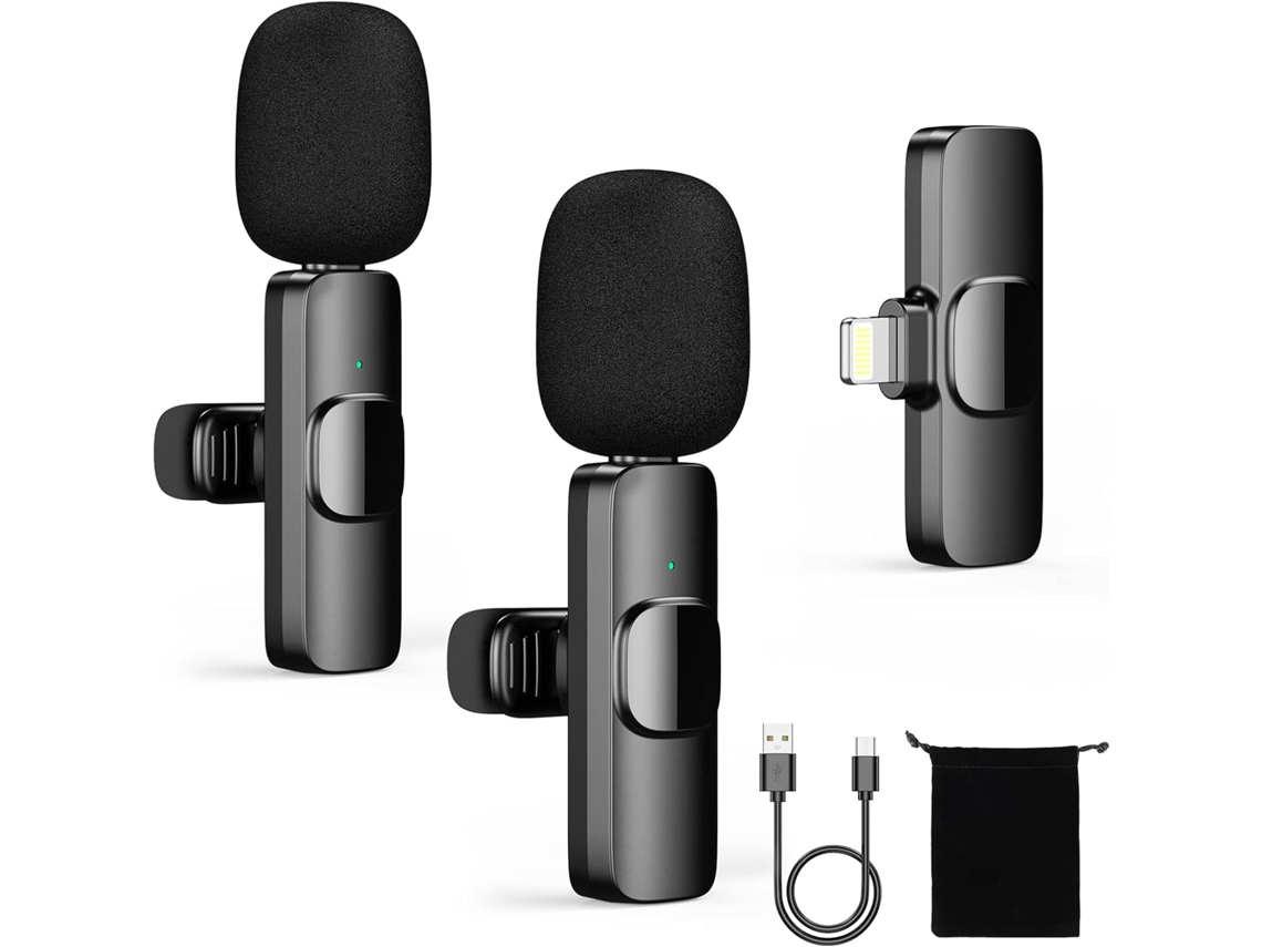 Microfone De Lapela Sem Fio Para Smartphone Iphone, Mini P 2, 4 Ghz Aquaforge