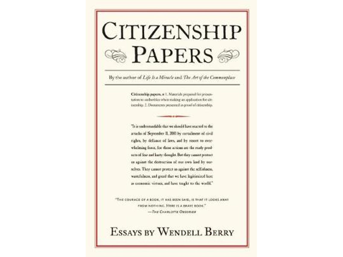 Livro Citizenship Papers de Wendell Berry (Inglês)