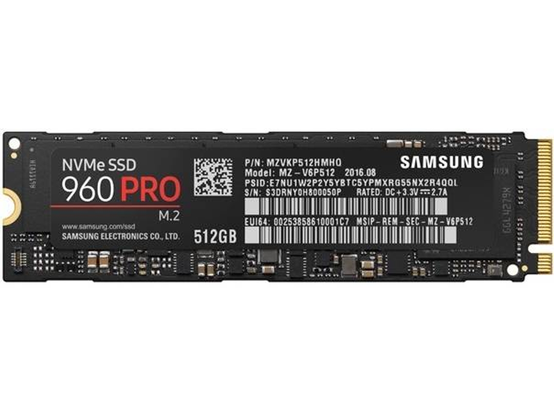 Disco SSD Interno SAMSUNG 512GB 960 PRO M2 PCIE (512 GB - PCI