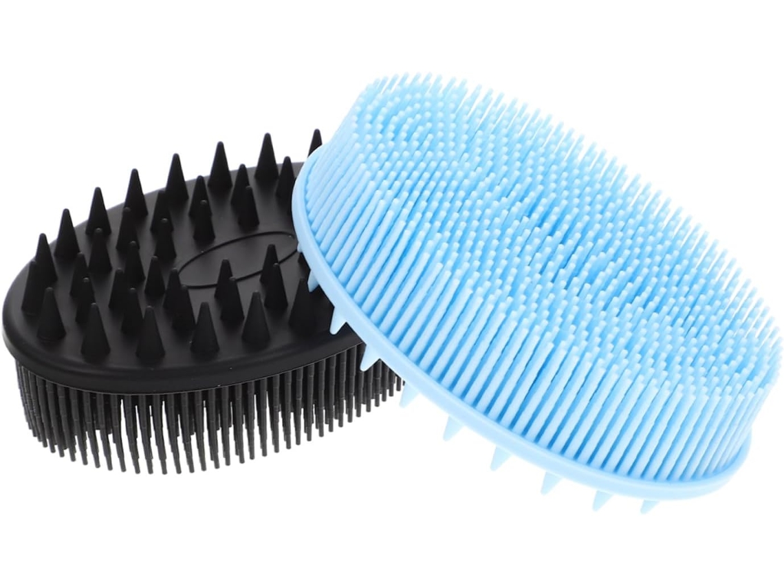 Conjunto De 2 Escovas Banho E Corpo Em Silicone Durável Práticas Confortáveis Para Meninos, Meninas E Uso Familiar