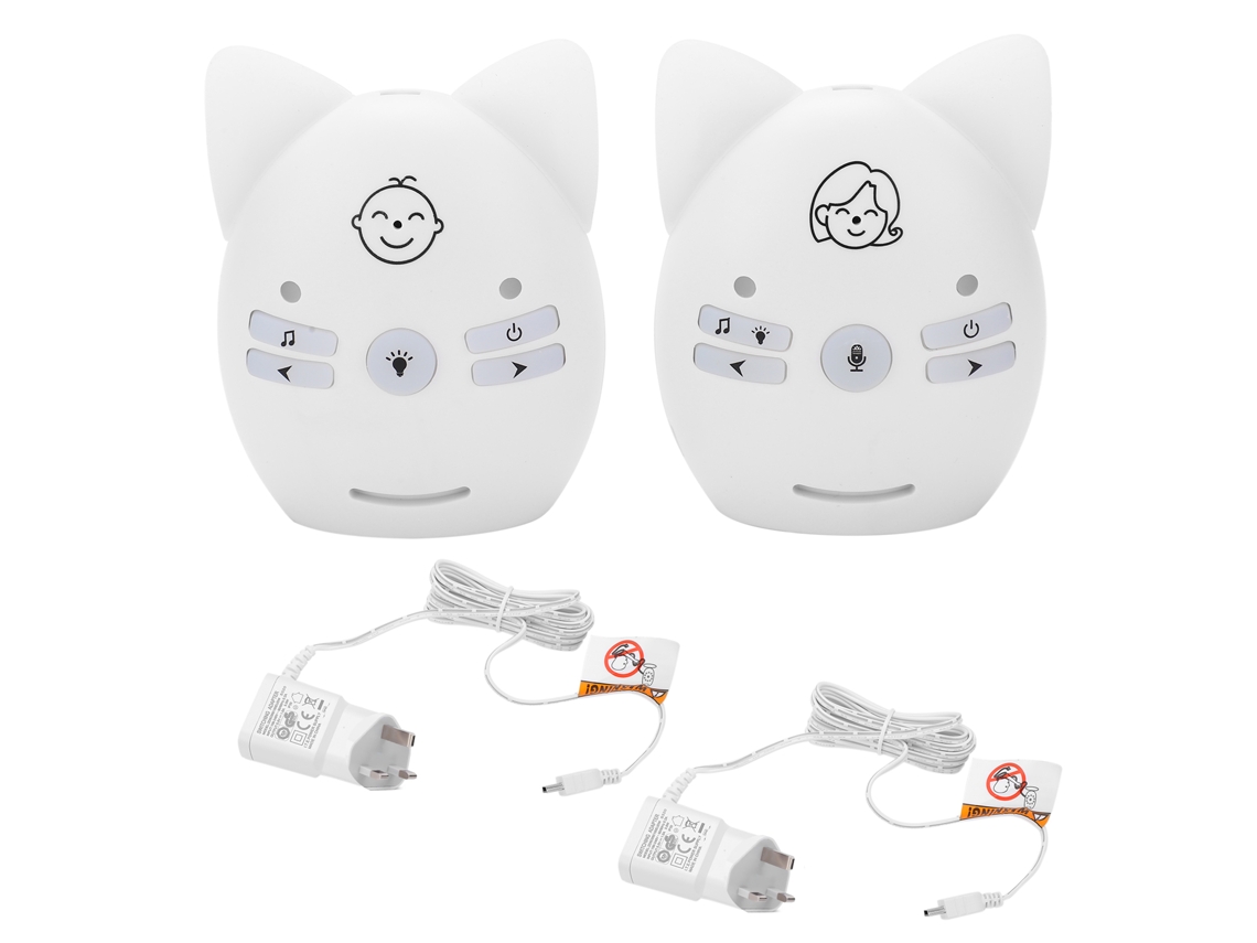 Monitor De Áudio Sem Fio Para Bebê Com Voz Bidirecional, Luz Noturna E Música
