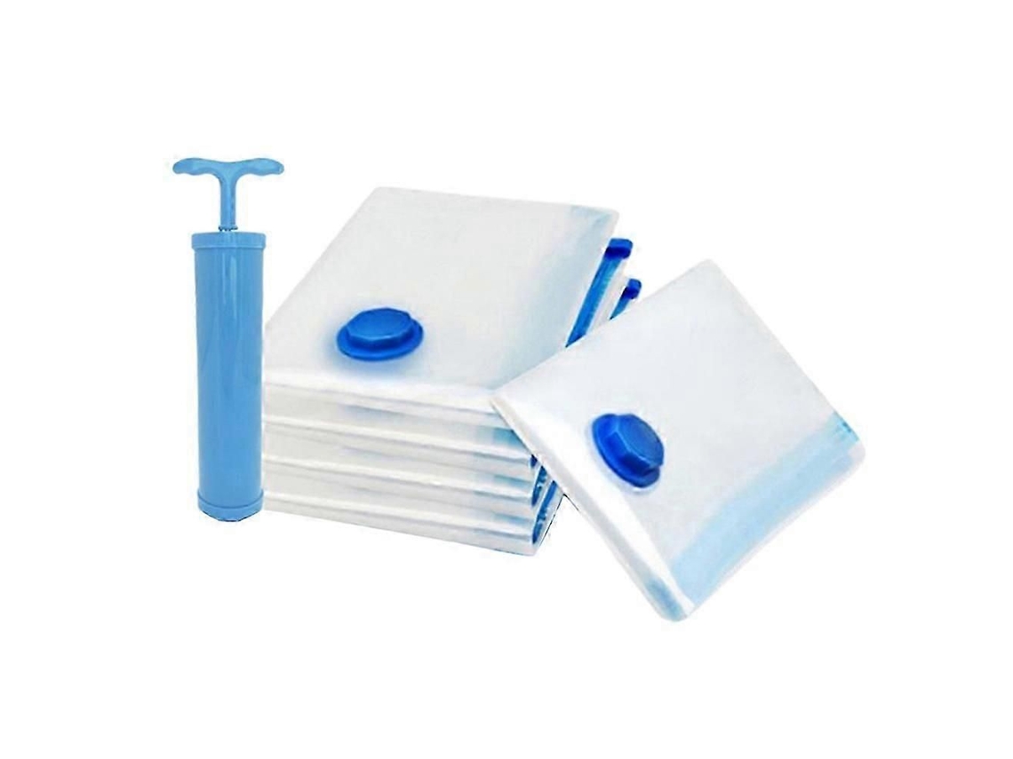 Sacos de armazenamento a vácuo com bomba de vácuo, saco transparente que economiza espaço para roupas, cobertores, edredons, colchas e colchas EV