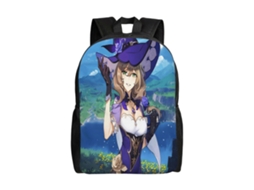 Mochila Genshin Impact F69 Para Estudantes, Resistente E Leve, Impermeável E Com Alça De Ombro Respirável.