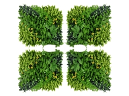 Sebes Artificiais Parede 50x50cm (multifolhas, Uv, Privacidade Jardim)