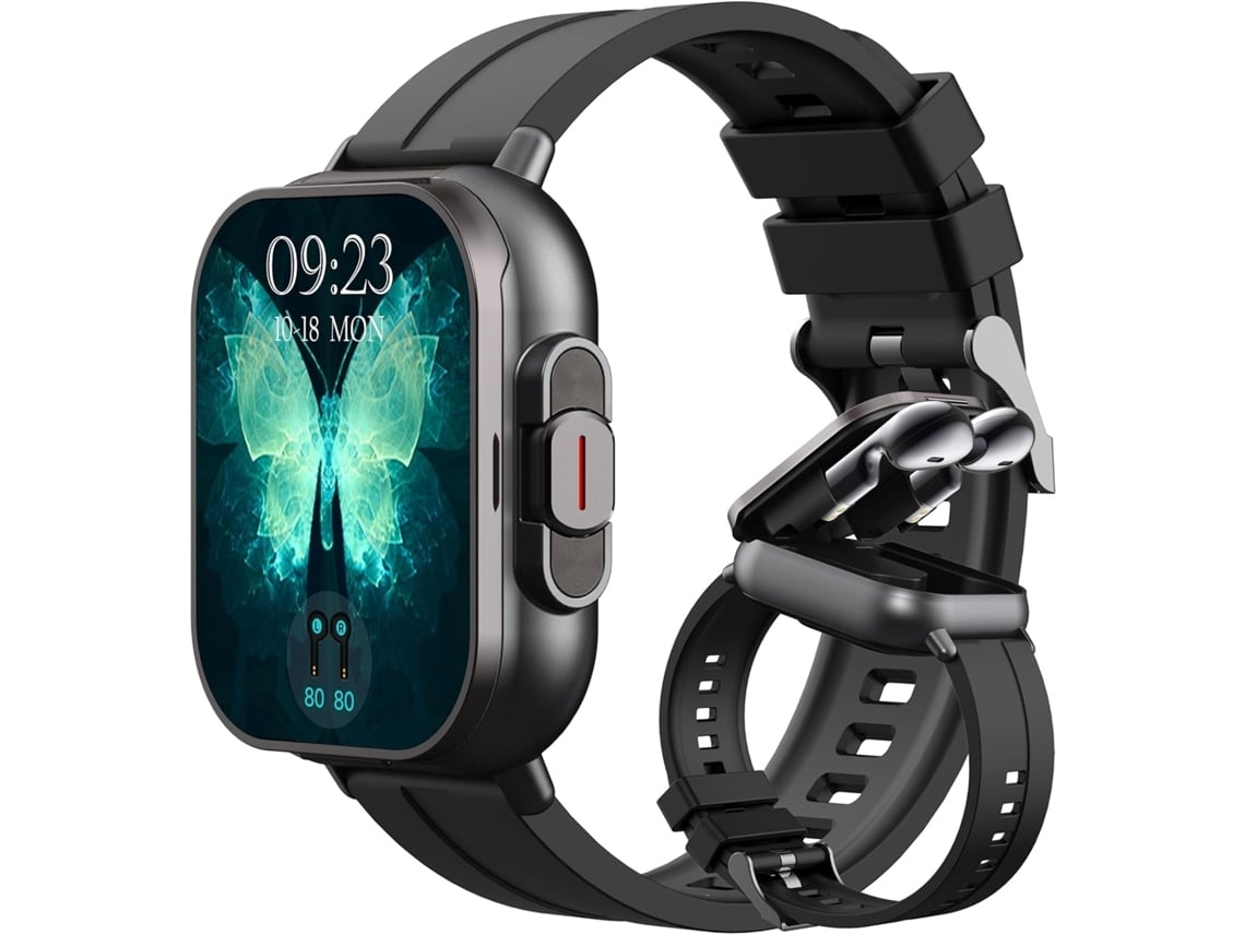 Smartwatch com Auscultadores Fazer/Atender Chamadas Auscultadores Sem Fios Relógio de Fitness Monitor de Ritmo Cardíaco Pressão Arterial NISSGU