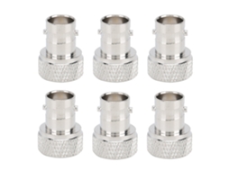 Aetheria 6pcs Adaptador Sma Macho para Bnc Fêmea com Núcleo de Cobre Placa de Níquel para Antenas