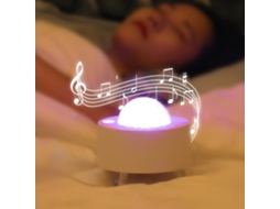 Lâmpada Projetora Estrela Universo com Música Controle Remoto Luz Noturna Festa S/MARCA