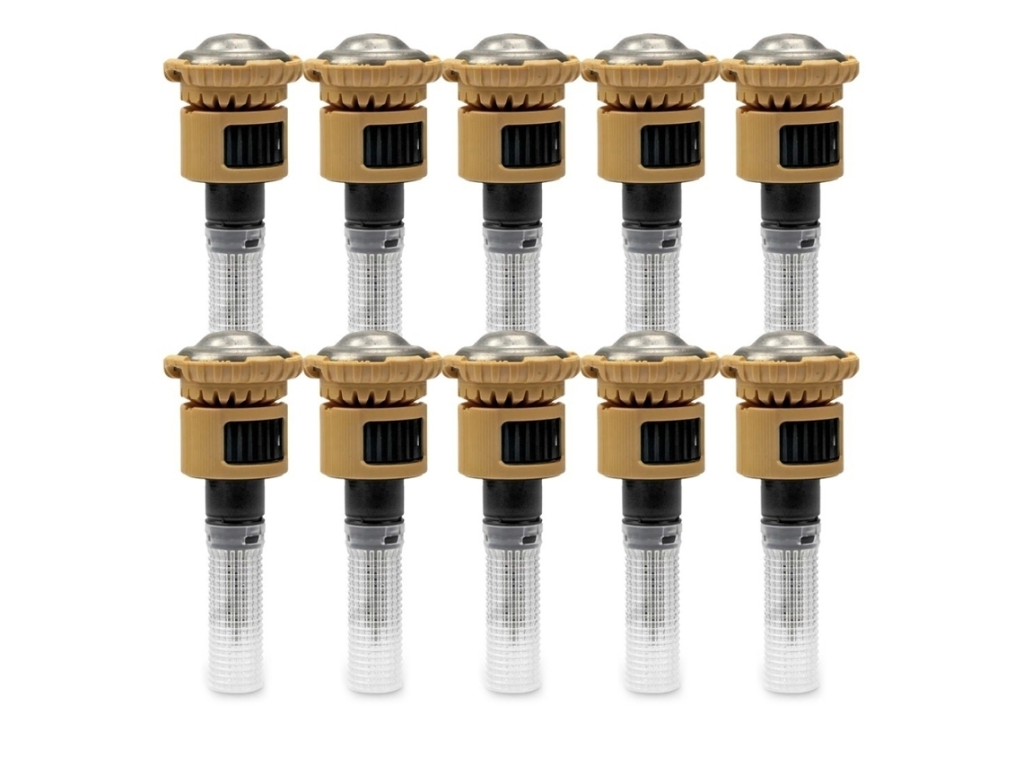 Pacote 10 - Bocal rotador RAIN BIRD R-VAN18. Arco fixo de 360° Bicos giratórios ajustáveis permitem ajuste rápido do arco e do raio de ação.