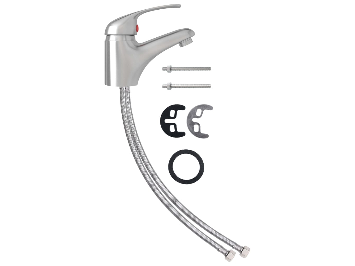 Basin Mixer Tap, Basin Mixer Taps Vidaxl Prateado Metal (n/a)