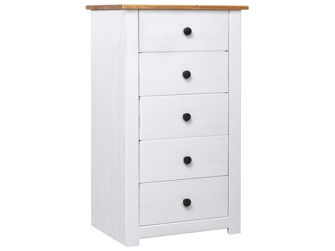 Vidaxl Aparador 46x40x89 Cm Pinho Panama Branco