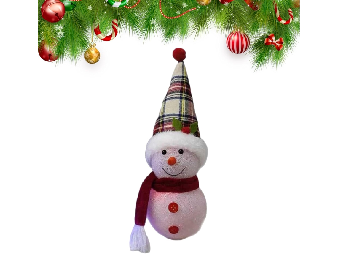 Enfeites Natal Boneco Decoração Luzes Led Escritório Quarto Biblioteca Lareira Estar Neve - Casa Sala Etc GOKOCO