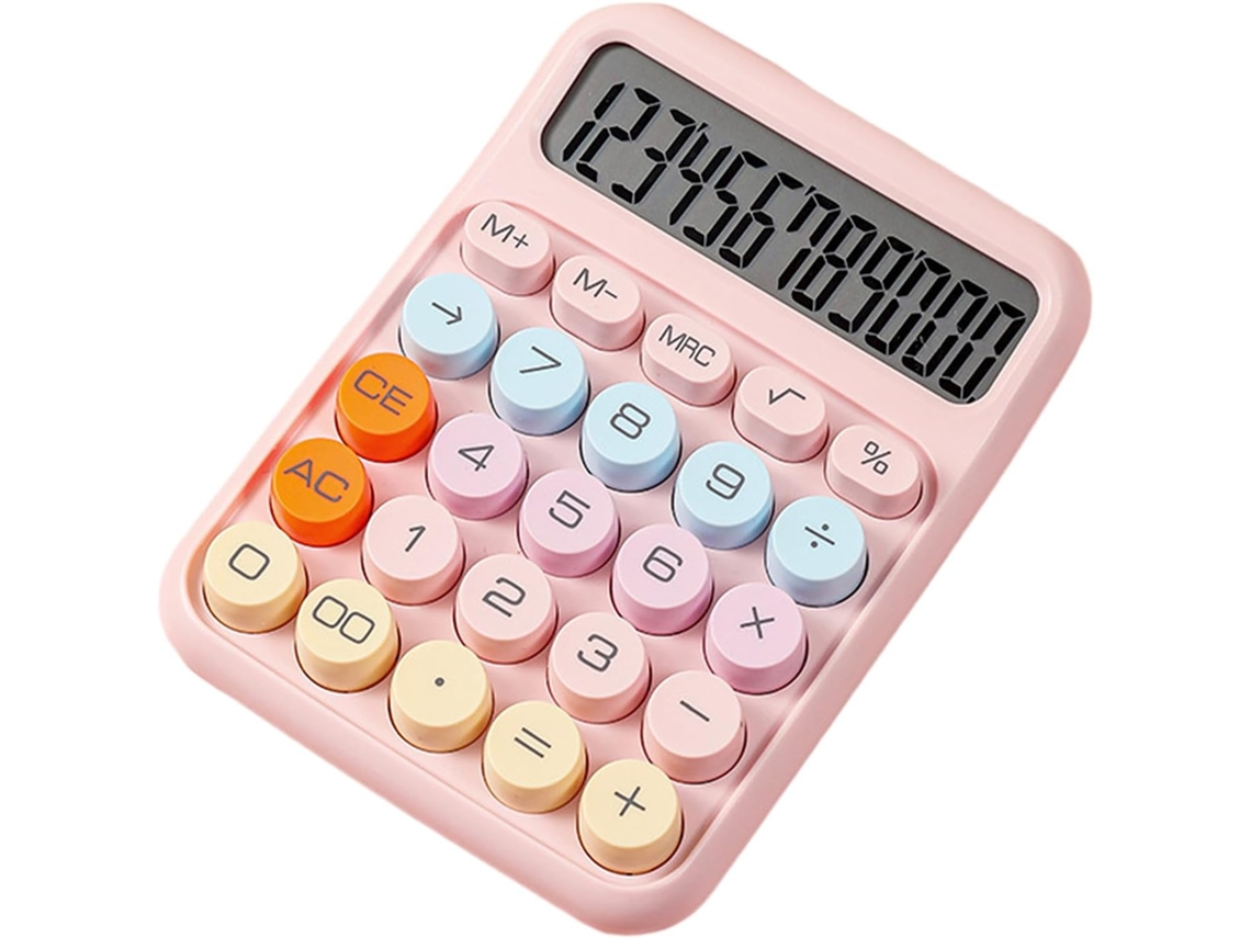 Calculadora Com Teclado Mecânico E Visor Lcd, Para Matemática E Escola